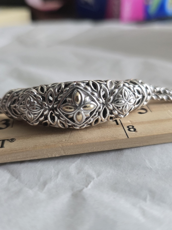 John Hardy Jewelry - Vintage Angela Caputi John Hardy 925 Sterling Silver 14K Gold Accent Bracelet